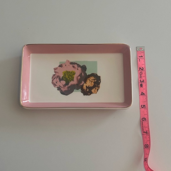 J. Crew Porcelain Floral Vanity Jewelry Tray - Picture 5 of 6
